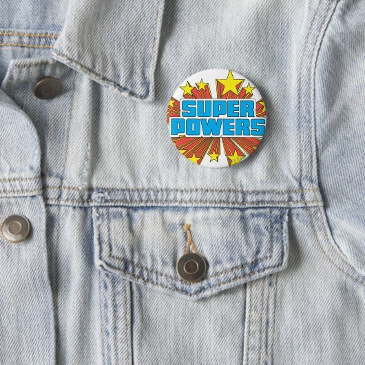 Super Power™ Logo Blau Button (Beispiel)