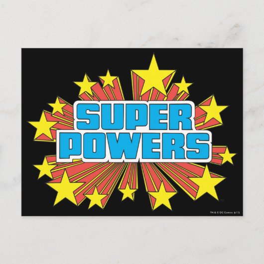 Super Power™ Logo Blue Postkarte (Vorderseite)