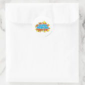 Super Power™ Logo Blue Runder Aufkleber (Tasche)