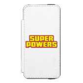 Super Power™ Logo-Gelb Incipio iPhone Geldbeutel-Hülle (Folio Vorderseite)