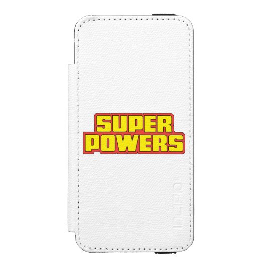 Super Power™ Logo-Gelb Incipio iPhone Geldbeutel-Hülle (Folio Vorderseite)