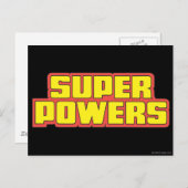Super Power™ Logo-Gelb Postkarte (Vorne/Hinten)