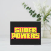 Super Power™ Logo-Gelb Postkarte (Stehend Vorderseite)