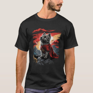 Super Power Superhero Cairn Terrier Dog T-Shirt