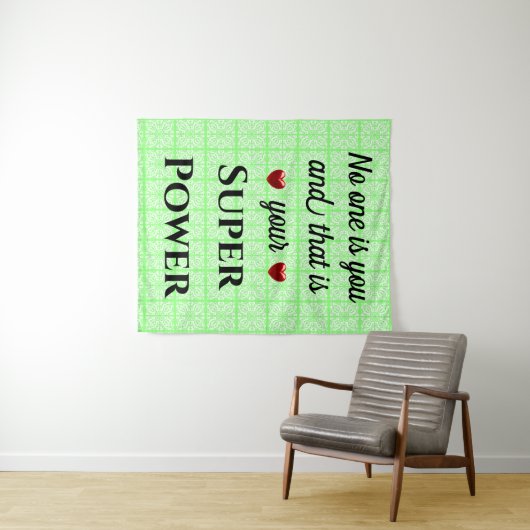 Super Power Wandteppich (Beispiel (Horizontal))