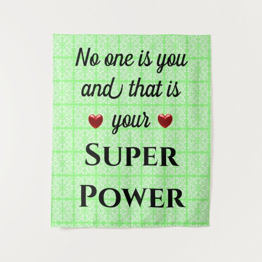 Super Power Wandteppich (Vorderseite)