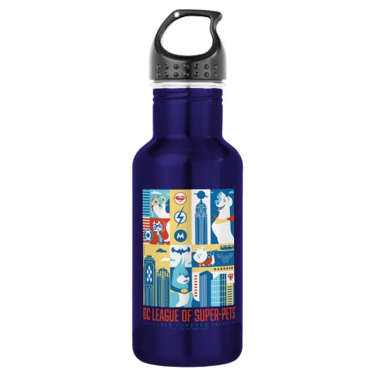 Super Powered Pack Art Deco Metropolis Edelstahlflasche (Vorderseite)