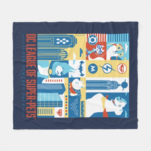 Super Powered Pack Art Deco Metropolis Fleecedecke (Vorderseite (Horizontal))