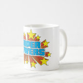 Super Powers™ Logo Blau Kaffeetasse (VorderseiteRechts)