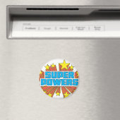 Super Powers™ Logo Blau Magnet (In Situ (Geschirrspüler))