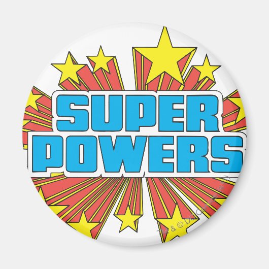 Super Powers™ Logo Blau Magnet (Vorne)