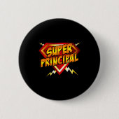 Super Principal Back To School Educational Superhe Button (Vorderseite)