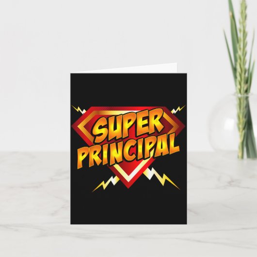 Super Principal Back To School Educational Superhe Karte (Vorderseite)
