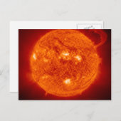 Super Prominenz - Sonne im Weltraum Postkarte (Vorne/Hinten)
