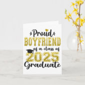 Super Proud Boyfriend of 2025 Graduate Abschluss Karte (Gelbe Blume)