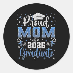 Super Proud Mama von 2025 Hochschulabsolventen Sen Runder Aufkleber