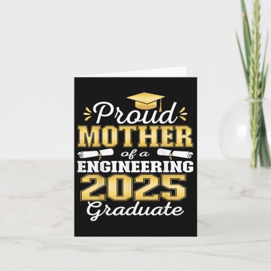 Super Proud Mutter von 2025 Engineering Graduate F Karte (Vorderseite)