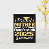 Super Proud Mutter von 2025 Engineering Graduate F Karte (Gelbe Blume)