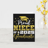 Super Proud Niece of 2025 Graduate Senior Graduati Karte (Gelbe Blume)