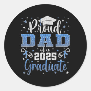 Super Proud Vater von 2025 Absolvent Senior Abschl Runder Aufkleber