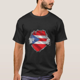 Super Puerto Rican Heritage Puerto Rico Roots Flag T-Shirt