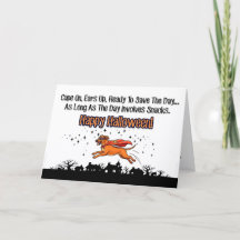 Super Pup Halloween-Karte – Cape an, Ohren hoch