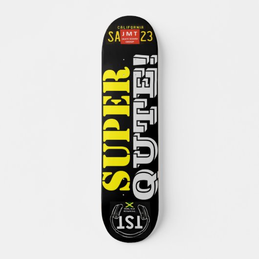 SUPER QUTE JMT Skateboard, 7¾ Zoll Deck Skateboard (Vorne)