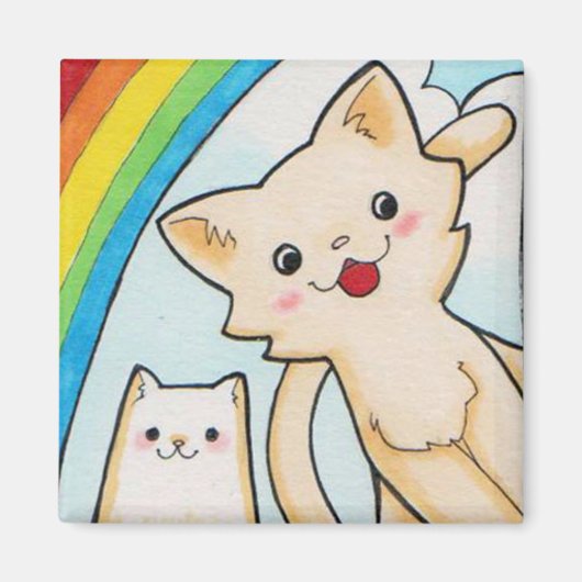 Super Rainbow Kittens Magnet (Vorne)