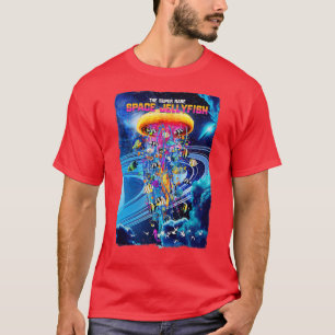 Super rares Golden Space Qualle Rough Distressed T-Shirt