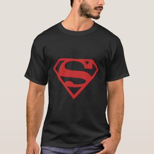 Super Red auf schwarzem Schild T-Shirt (Vorderseite)