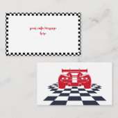 Super Rennwagen Kindergeburtstag Begleitkarte (Vorne/Hinten)