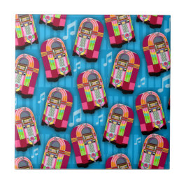 Super Retro Niedlich Jukebox Neon Fun Time Fliese