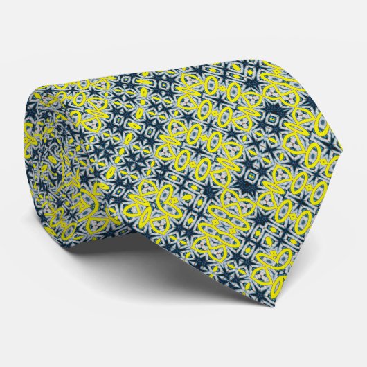 Super Retro Ninja Boom Satin Foulard Krawatte (Gerollt)