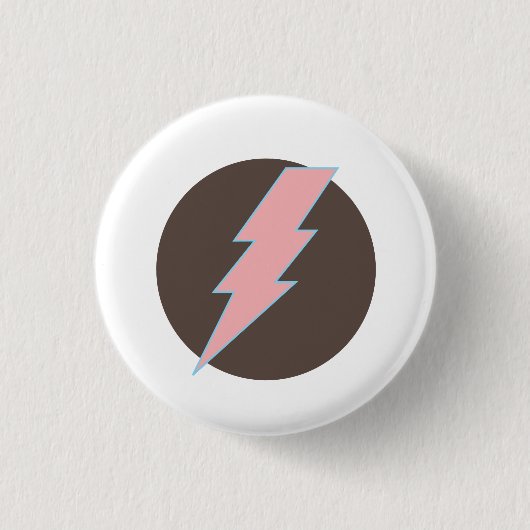 Super rosa Thunderbolt Button (Vorderseite)