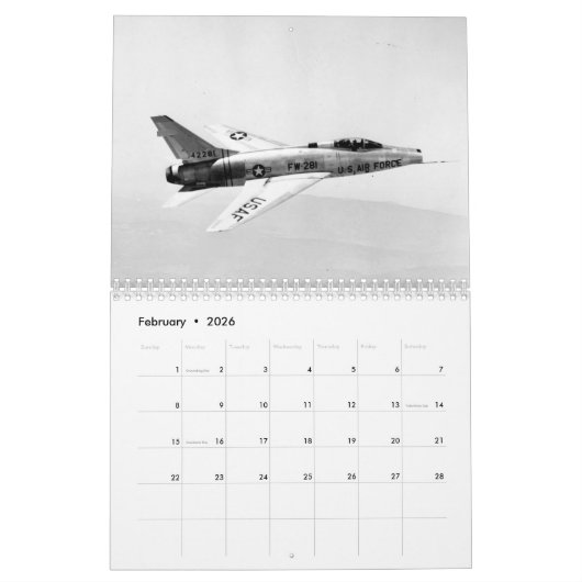 Super Saber Calendar Kalender (Feb 2026)