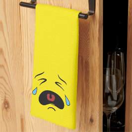 Super Sad Cry Face Emoji Geschirrtuch