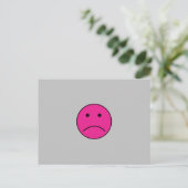 SUPER SAD HET PINK GESICHT GEFÜHLE VERSCHMUTZT L P POSTKARTE (Stehend Vorderseite)