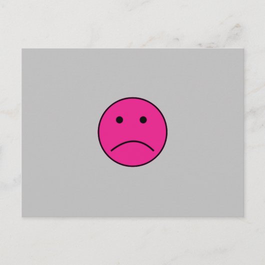 SUPER SAD HET PINK GESICHT GEFÜHLE VERSCHMUTZT L P POSTKARTE (Vorderseite)