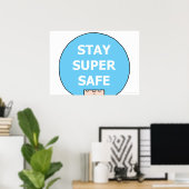 SUPER SAFE (Headshot) 28 x 20" Value Poster bleibe (Heimbüro)