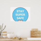 SUPER SAFE (Headshot) 28 x 20" Value Poster bleibe (Küche)