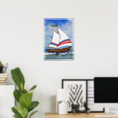 Super Sailboat auf Hoher See Poster (Heimbüro)