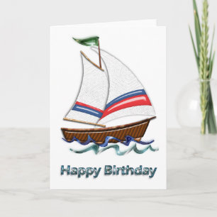 Super Sailboat Birthday Karte