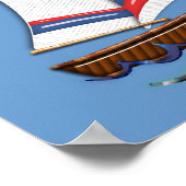 Super Sailboat Poster (Ecke)