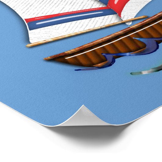 Super Sailboat Poster (Ecke)