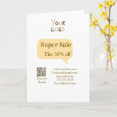 super sale business discount scan QR code details Karte (Gelbe Blume)