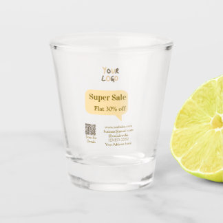 super sale business discount scan QR code details Schnapsglas