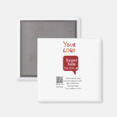 Super Sale Geschäft Rabatt Scan QR-Code Details Magnet (Vorderseite/Rückseite)