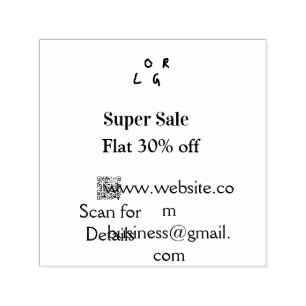 Super Sale Geschäft Rabatt Scan QR-Code Details Permastempel