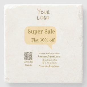 Super Sale Geschäft Rabatt Scan QR-Code Details Steinuntersetzer