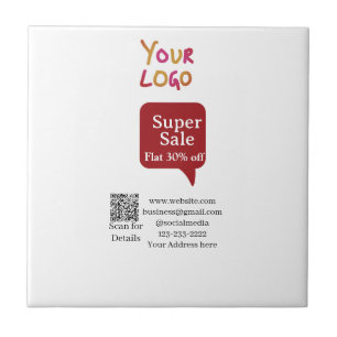 Super-Sale-Geschäftsrabatt QR-Code-Details scannen Fliese